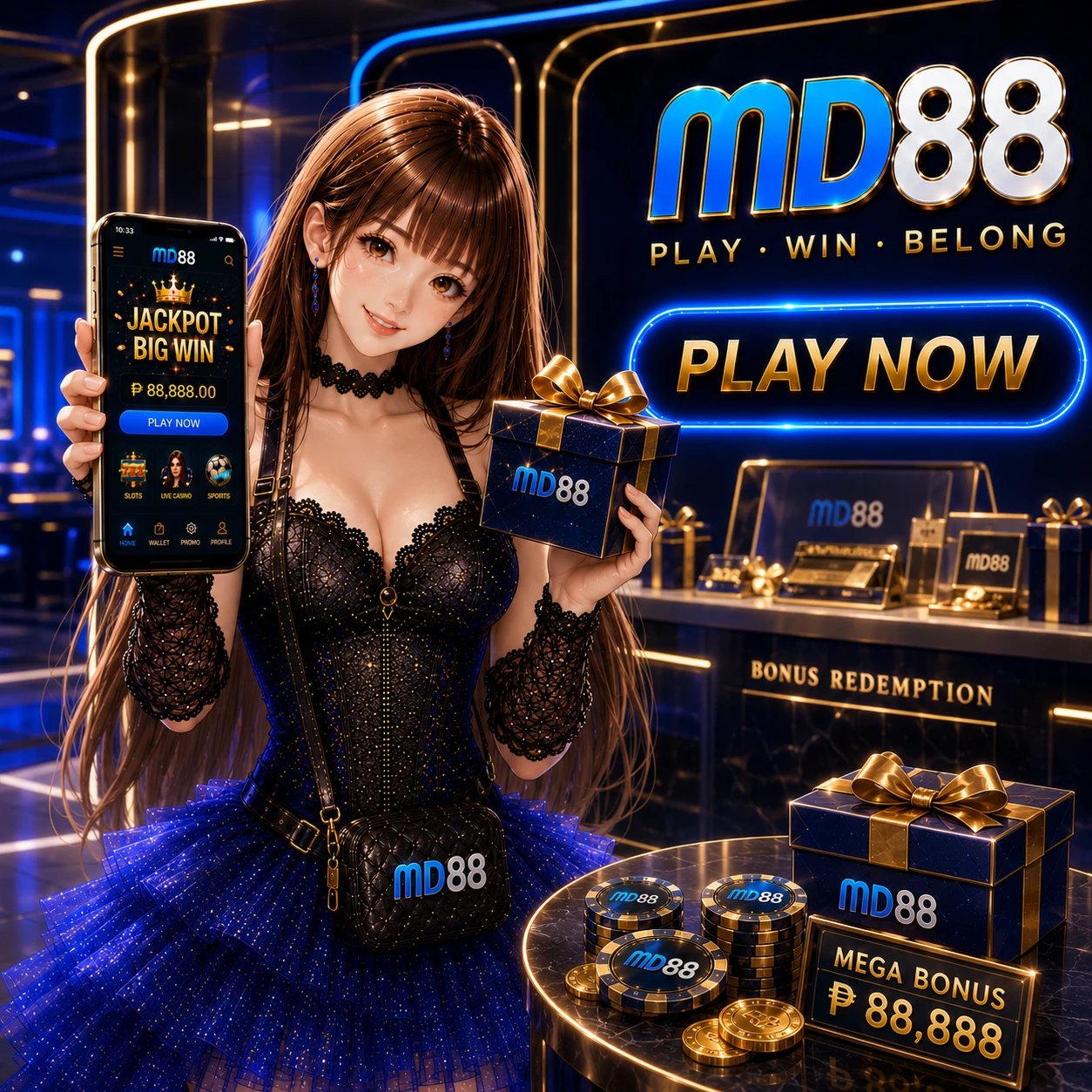 Slots category banner featuring popular JILI and FaChai slot game visuals